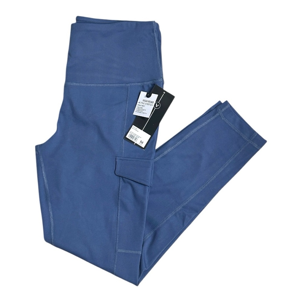 Velocity Women’s Active Stretch High Road Blue Indigo Ankle Leggings NWT medium